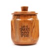 AMERINDIAN Acacia Wood Decorative Cookie Jar – Elegant & Multi-Purpose