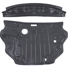 Evan-Fischer Front and Rear Engine Splash Shield Set of 2 Compatible with 2011-2014 Hyundai Sonata