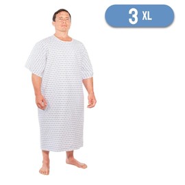 Nobles Blue Splendor Unisex Hospital Gowns - 3X - Pack of 2