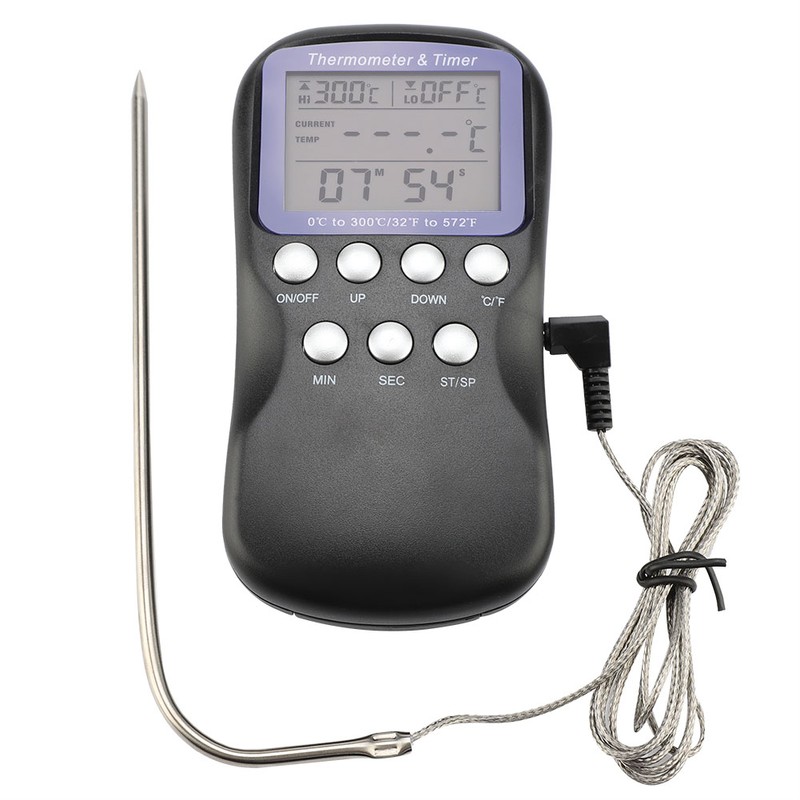 Digital Wired Barbecue BBQ Meat Oven Electronic Thermometer Grill Cooking