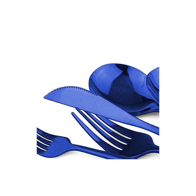 JANKNG 24-Piece Flatware Set, 18/0 Stainless Steel Knife Fork Spoon