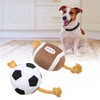 Football Dog Toy Outdoor Interactive Fun Cotton Rope Football Puppy