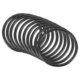 QUARKZMAN Nitrile Ring Rubber Washer 58 mm x 50 mm x 4 mm for Tap Plumber Repair Seal Connection, Black Pack of 10