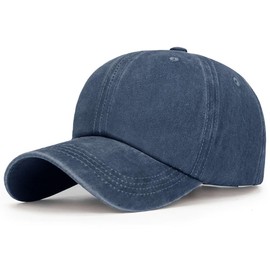 DURINM Baseball Cap Unisex Outdoor Cotton Baseball Caps Adult Casual Pure Colour Baseboard Baseball Cap Adjustable Cotton Cap Men and Women Baseball Cap Running Golf Leisure, navy, 58