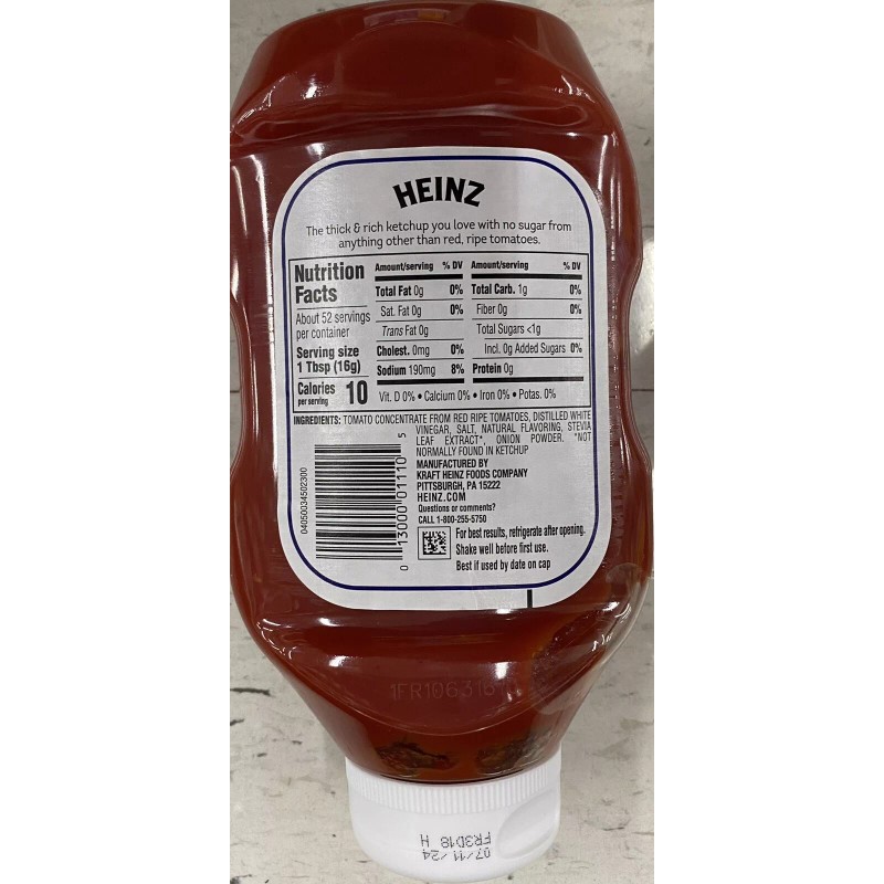 Heinz Tomato Ketchup VALUE BULK Size Bottle Tub 29.5 oz