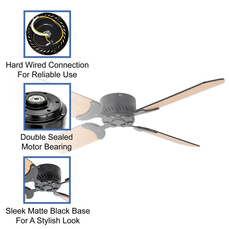 RecPro RV 12V Ceiling Fan | 4-Blade | 4-Speed |