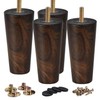La Vane 5 inch Wooden Furniture Legs, 4PCS Soild Wood