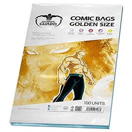 Ultimate Guard Comic Bags - Golden Size, 100-Pack - Premium Protection for Comic Book Collectors