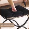 LITA Folding Upholstered Footrest Stool, Modern Small Portable Accent Ottoman