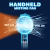 SANCHAISEN Small Portable Misting Fan Rechargeable: Powerful Hand held Usb