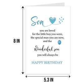 Qiliji Qiliji Birthday Card for Adult Son, Grown Up Son Birthday Greeting Card from Parents