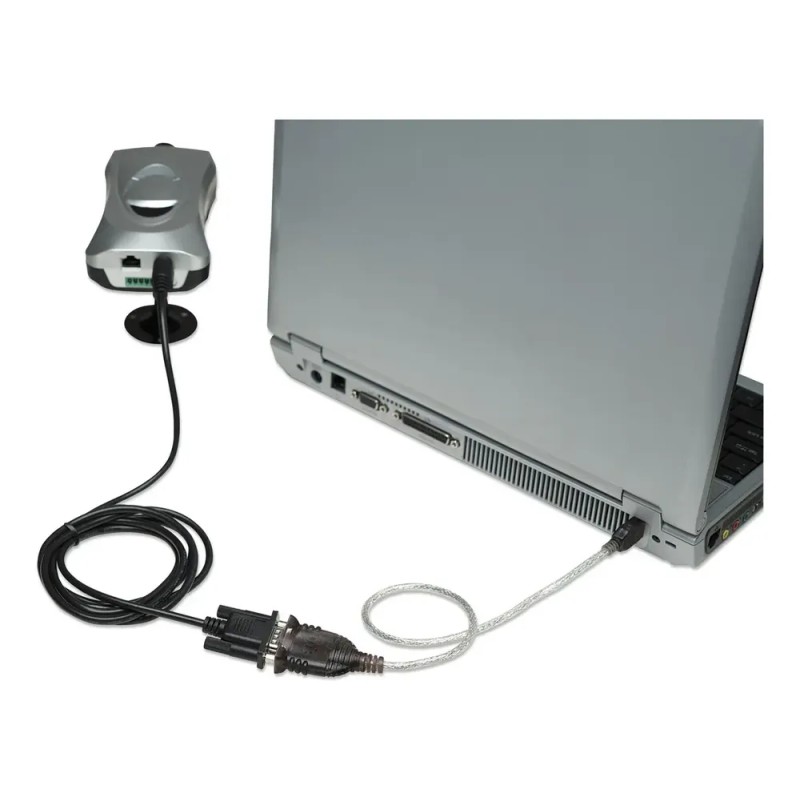 Convertidor USB a Serie RS232 DB9 45cm Negro Manhattan 205153