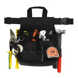 KENOBE 7-Pockets Tool Belt Utility Pouch, Detachable & Adjustable Belt for Electrician, Durable Construction Tool Holster, Multiple Pockets Tool Organizer