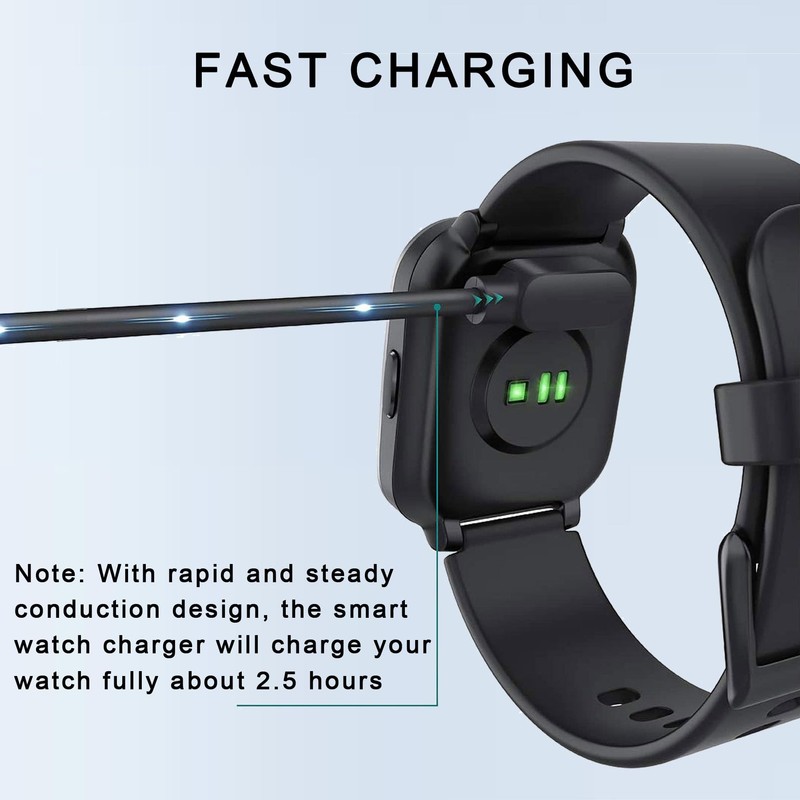 ZZrszhp 【2-Pack】 Magnetic Charger for ROHS/Bark/Jacoosa K62 Smart Watch -