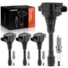 A-Premium Ignition Coil Pack and Iridium Spark Plugs Compatible with
