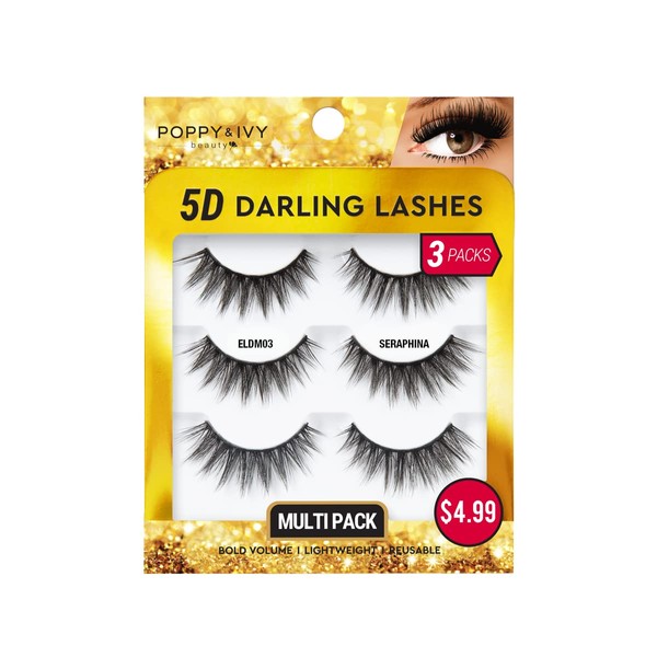 Poppy & Ivy 5D Darling Lashes - 3 Pairs (SERAPHINA)