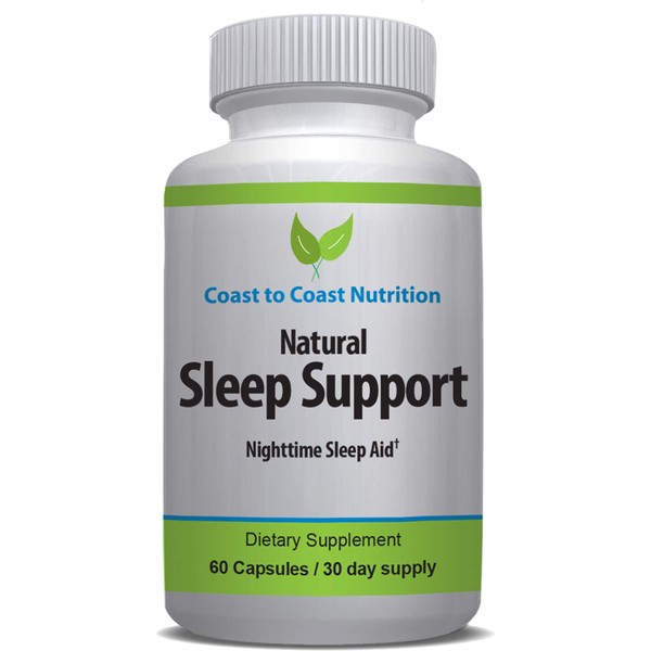 Natural Sleeping Pill Supplement - Made with Melatonin, Valerian Root & More 60 Vegan Capsules