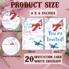 SIXEIGHT Boy Airplane Birthday Invitations, How Time Flies Party Invitations,