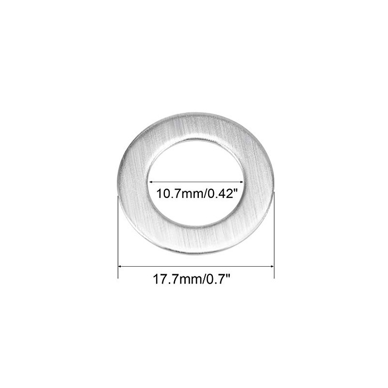sourcing map 10 Pcs 11mm x 18mm x 0.8mm 304