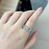 Charm Bowknot Band Ring for Women Fashion Hollow Chunky Bow