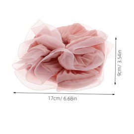 Baluue Oversized Chiffon Hair Ties for Women Elegant Organza Scrunchies Ruffle Design for Weddings and Bridal Showers Soft Ponytail Holders for Stylish Hair Accessories
