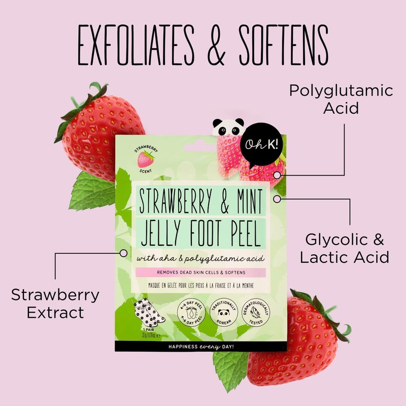 Jelly Foot Peel - Strawberry and Mint Jelly by Oh