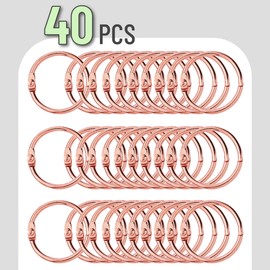 Mr. Pen- Loose Leaf Binder Ring, 40 Pack, Rose Gold Binder Rings 1 Inch, Book Rings, Metal Rings for Index Cards, Rings for Flash Cards, Index Card Rings, Paper Rings, Small Binder Ring, Book Ring