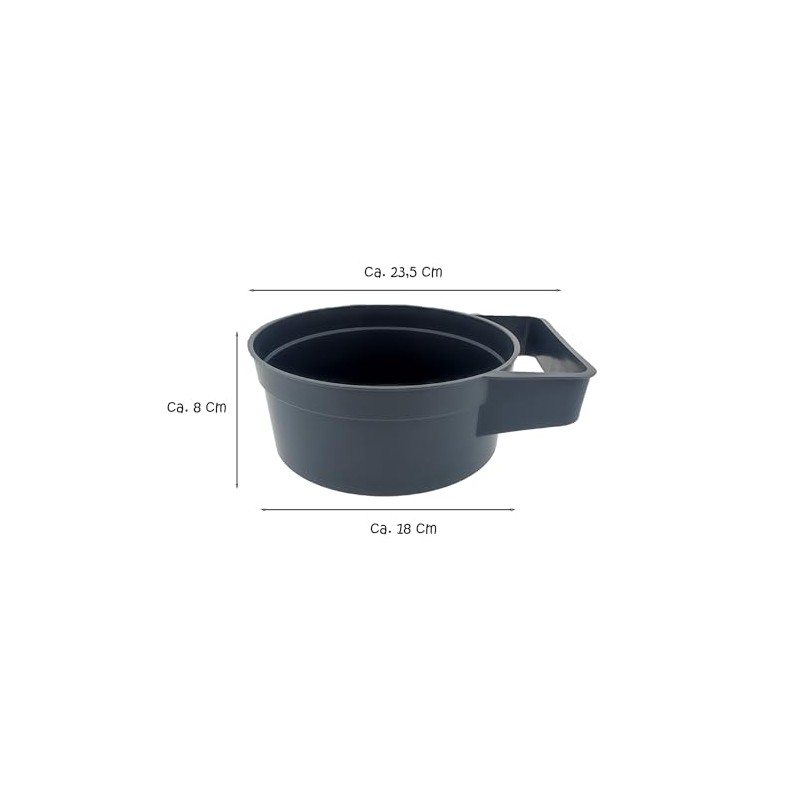 Plasterware Diameter 180 mm Hard PVC Grey Mixing Cup Plaster