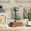 Danya B. Estatua decorativa pequeña de hierro para padres y