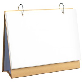 DIY Blank Desk Calendar, 30 Sheets Sketch Paper Calendar, Refillable Desktop Calendar with Ring Binder for Drawing, Planning, Photo Display, and Note Taking