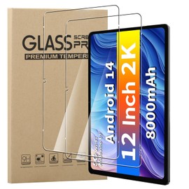 MEMELOKA Schutzfolie für ODEA A12 12 Zoll, 2 Stück [Hohe Empfindlichkeit][Anti-Bläschen][Anti-Fingerabdruck] 9H Härte Anti-Kratzen Gehärtetes Glas Displayschutz