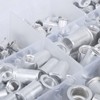 175pcs Rivet Nut Set Flat Head Aluminium Nutsert Assortment with