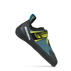 SCARPA Men's Origin VS Rock Climbing Shoes for Gym Bouldering & Sport Climbing - Petrol/Lime - 12.5-13 Women/11.5-12 Men