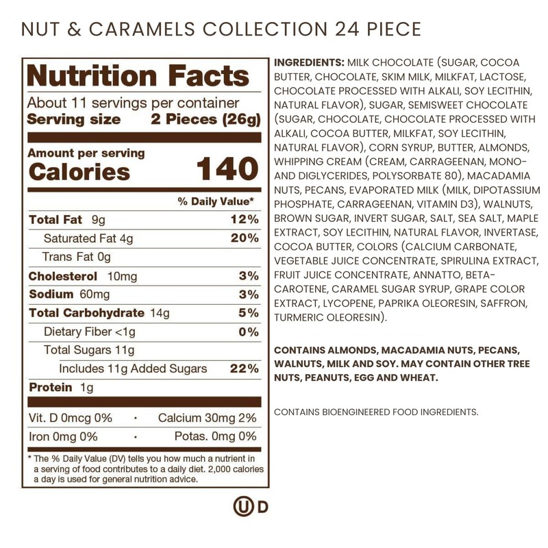 Ethel M Chocolates Premium Nuts & Caramels Collection Chocolate Gift