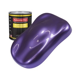 Restoration Shop - Plum Crazy Metallic Acrylic Enamel Auto Paint - Quart Paint Color Only - Professional Single Stage High Gloss Automotive, Car, Truck, Equipment Coating, 2.8 VOC