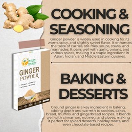 Herbs Botanica Ginger Powder Jenjibre En Polvo Premium Ground Ginger Root for Cooking, Baking, Smoothies & Spice Blends Finely Milled, Aromatic & Flavorful Spice 2 oz Pack