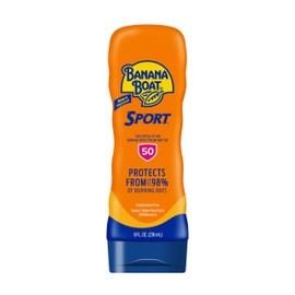 Banana Boat Banana Boat Sport Ultra SPF 50 Sunscreen Lotion, 8oz | Banana Boat Sunscreen SPF 50 Lotion, Oxybenzone Free, Sunblock, Water Resistant, 8oz