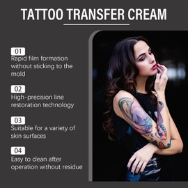 Tattoo Transfer Cream – Professionelles Tattoo Stencil Transfer Gel Für Präzise Tattoo-Designs, Lang Anhaltend & Sicher – Ideal Für Tätowierer, Body Art & Make-Up Künstler – 2 Stück