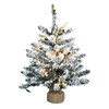 Vickerman 24" Flocked Anoka Pine Artificial Christmas Tree, Warm White
