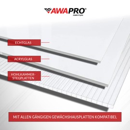 AWAPRO Greenhouse Clips Stainless Steel for Greenhouse – Rustproof Clips – 1.6 mm Strong Hold Pack of 50