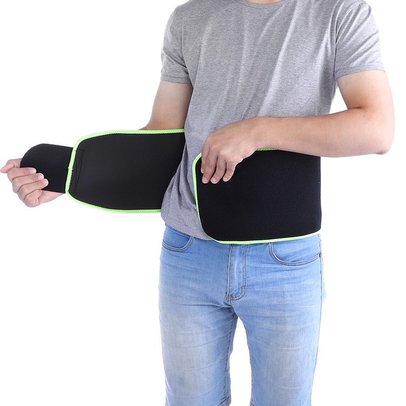 Compression Adjustable Sports Waist Brace Weigh Lifting Back Support Strap(Greeen