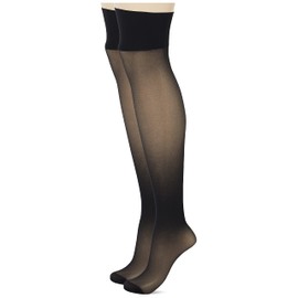 Charnos Women's 15 Denier Hold up Stockings, Black (Black 100), L UK