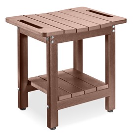 Cuzobro HDPE Shower Bench for Inside Spray Bath – Waterproof, Durable Shower Seat for Adults – Non-Slip Bathe Chair Stool with Adjustable Feet for Bathroom, Bathtub, Supports Up to 300 lbs, Brown