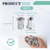100pcs M6 Flat Head Aluminum Rivet Nuts, 15mm Length 9mm