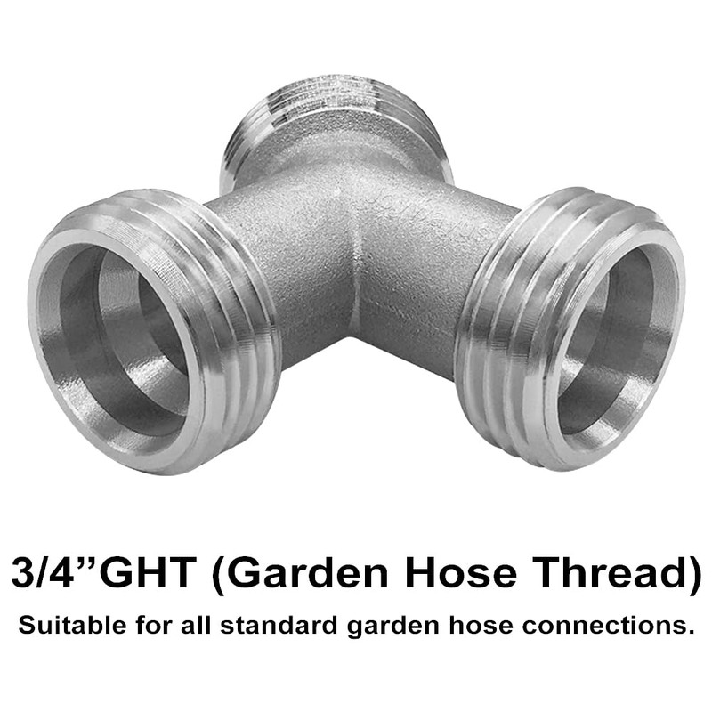 Joywayus Brass Nickel Plating 3/4" GHT Male Y Shaped Connector