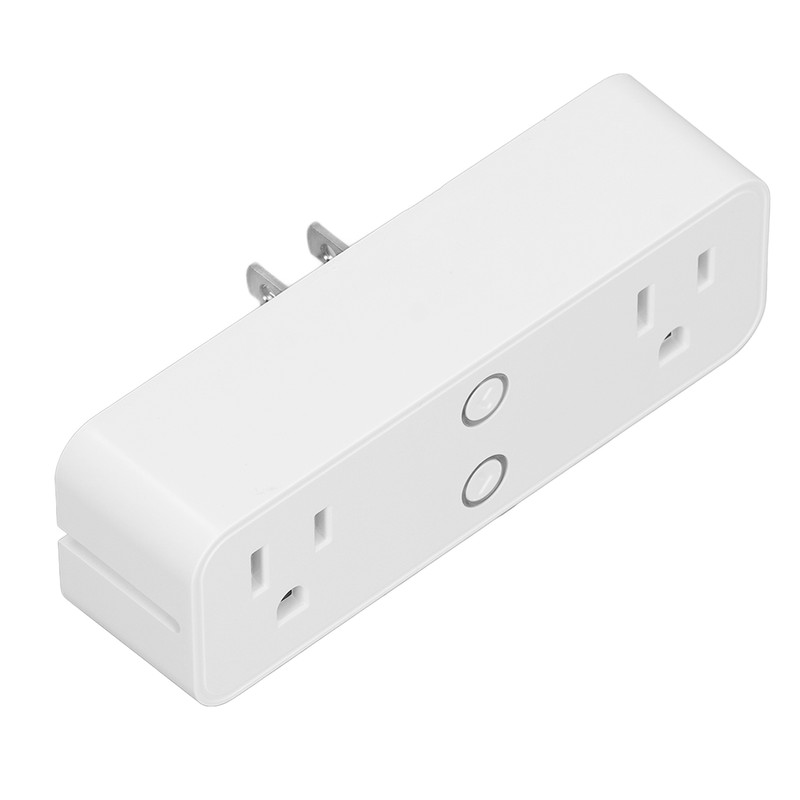 Power Strip WiFi BLE Remote Control Dual Sockets Receptacle 10A