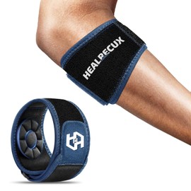 Healrecux Elbow Brace, Adjustable Elbow Bandage Men Women, Epicondylitis Elbow Bandage for Tennis, Golfers, Athletes, Recovery Injuries