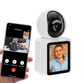 ELEPRO Two-Way Video Calling Monitoring Camera, For Babies, Pets, Elderly Watching, Baby Monitor, Smartphone Compatible, Shared with Family, Motion Detection, Auto Tracking, Indoor Wi-Fi Camera, Power