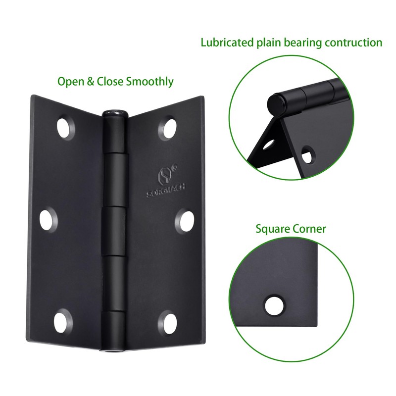 Door Hinge 3 1/2 Inch Interior Door Hinges Satin Nickel