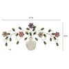 Touch of Class Aldelaid Pastel Floral Vase Metal Wall Sculpture